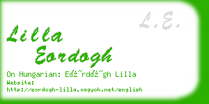 lilla eordogh business card